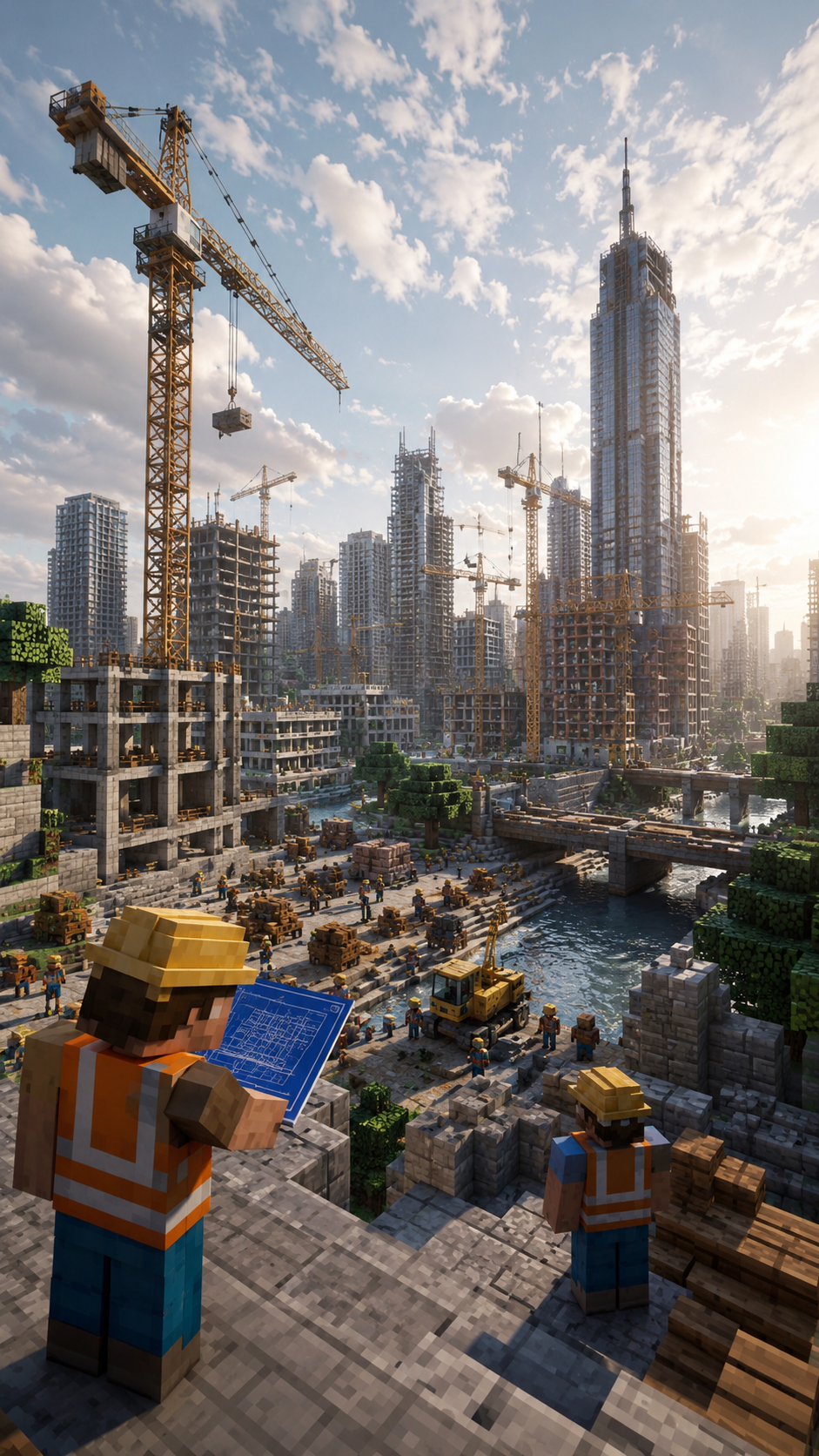 Город в Minecraft